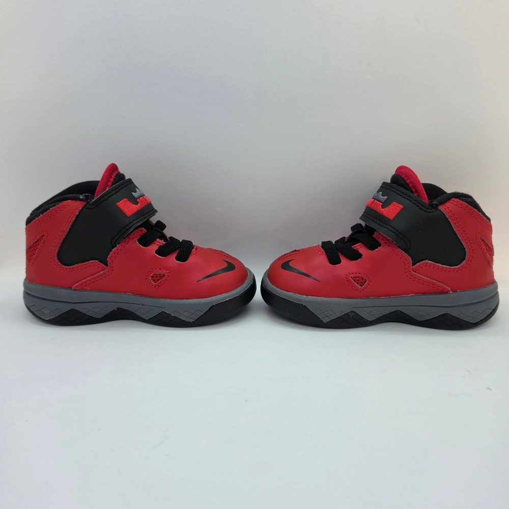 Nike LeBron 11 Toddler Shoes University Red Black 616987-601 Size 5C Kids - Picture 8 of 8